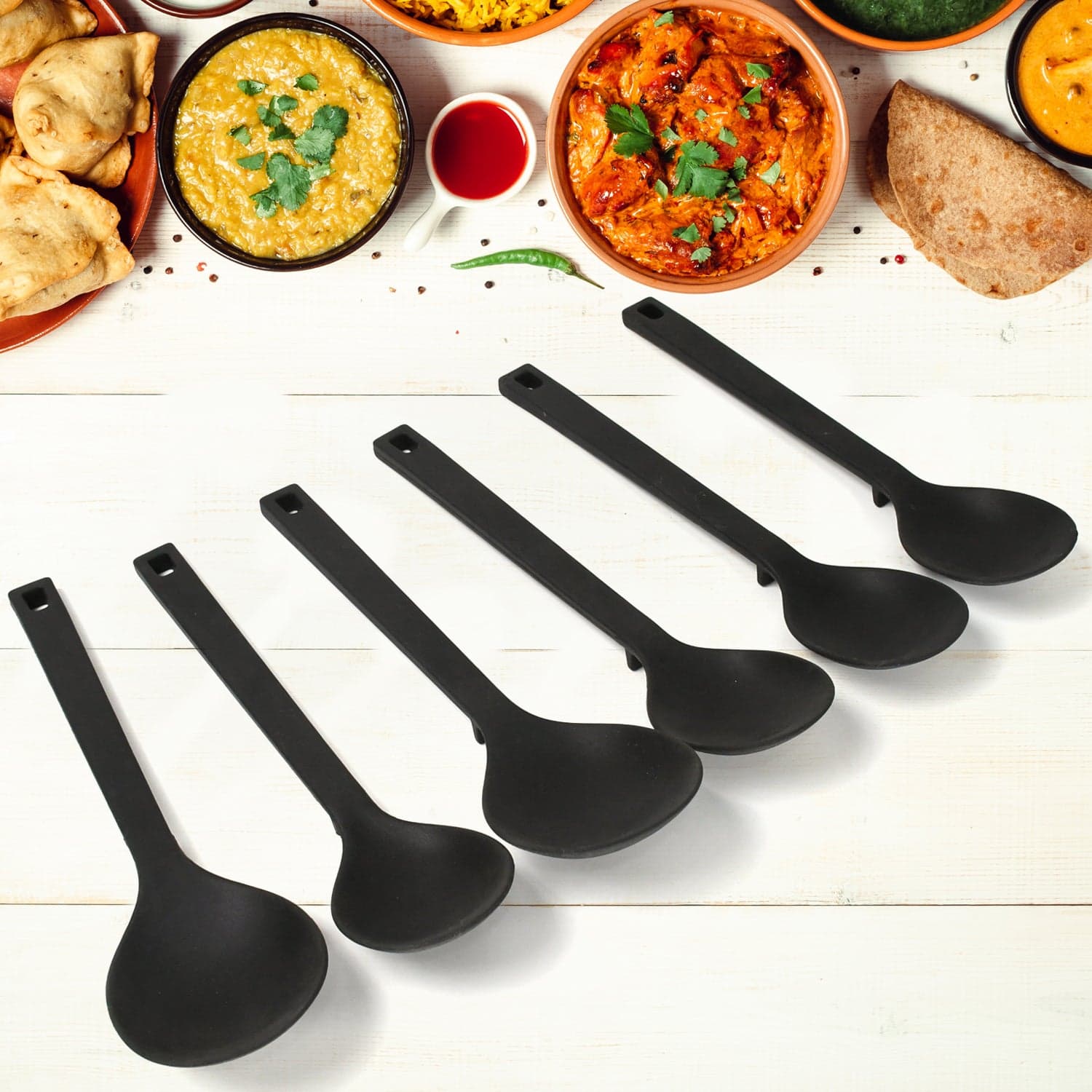 Multipurpose Silicone Spoon (6 Pcs Set) thumbnail 1