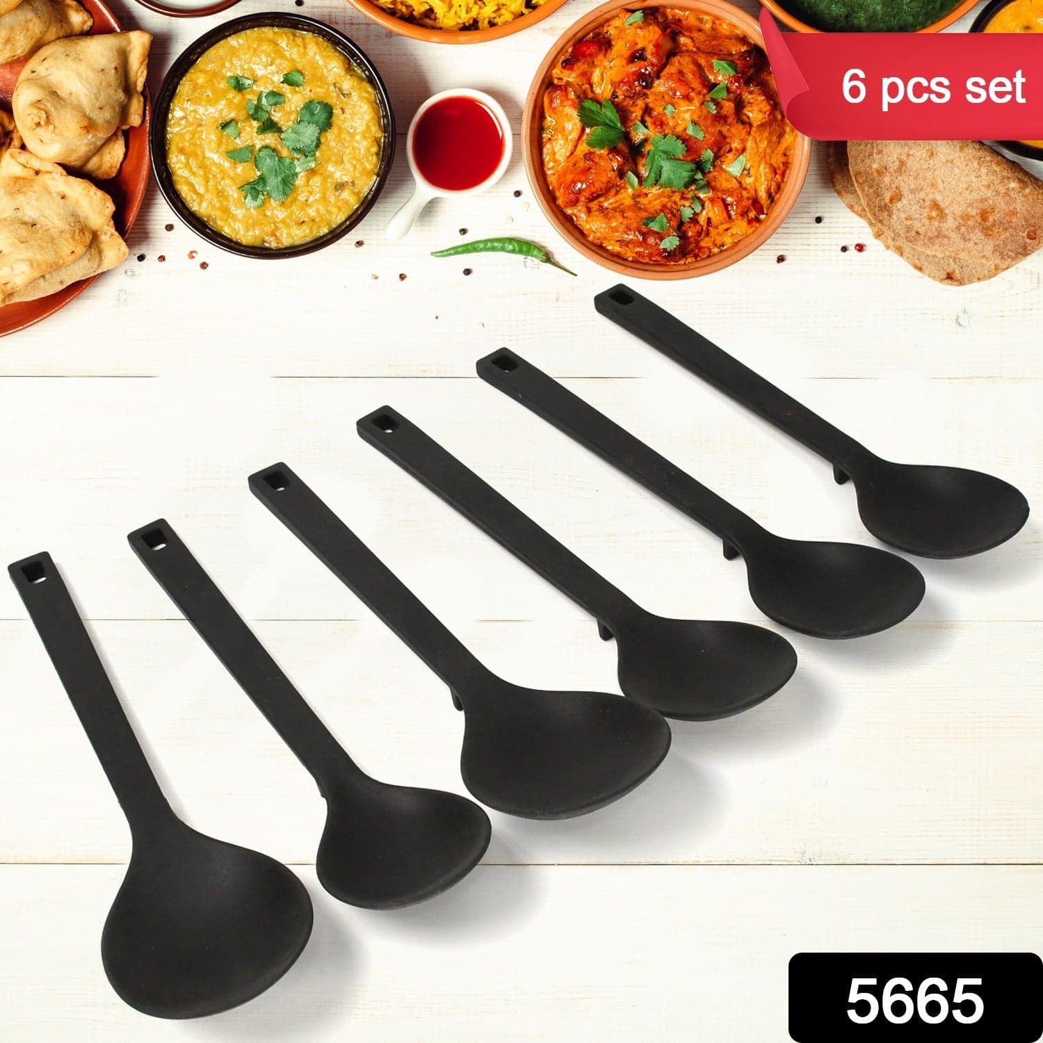 Multipurpose Silicone Spoon (6 Pcs Set) thumbnail 2