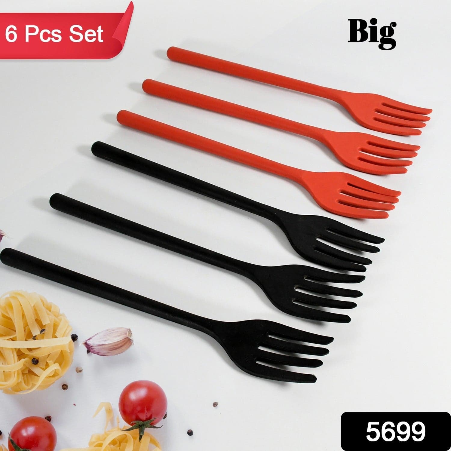 Silicone Flexible Forks, Silicone Cooking Fork Heat Resistant, Multifunctional Nonstick Blending Fork (6 Pcs) thumbnail 2
