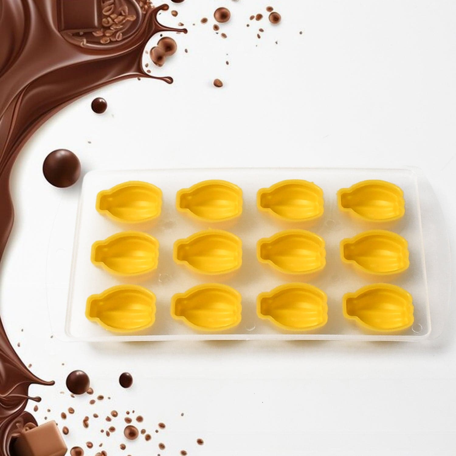 Silicone Fruit-Shaped Ice Cube Tray - Creative Multi-Design Freezer Mold (1 Pc) thumbnail 1