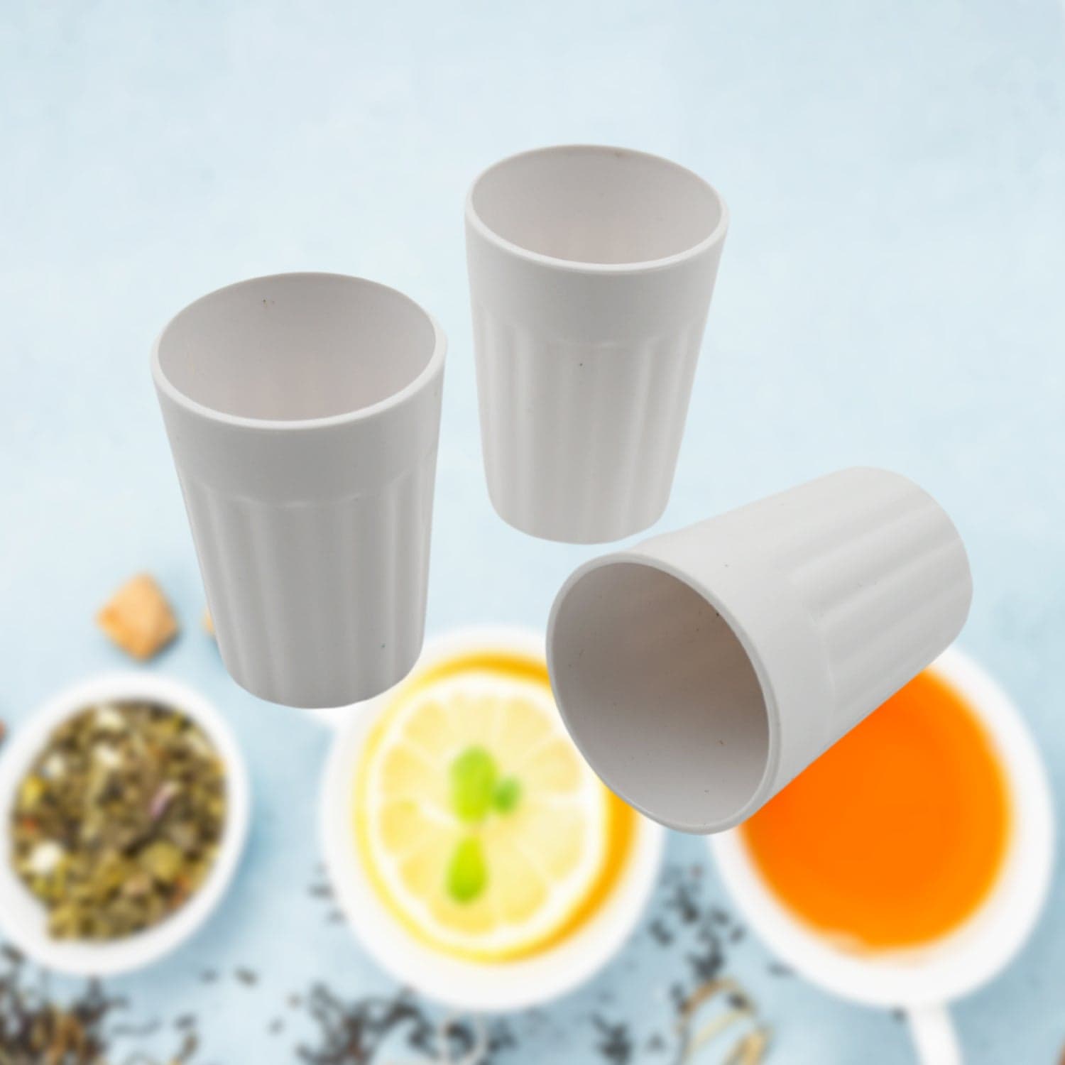 Small Plastic Coffee / Tea Cups Reusable Plastic Cup Mug (3 Pcs Set) thumbnail 3