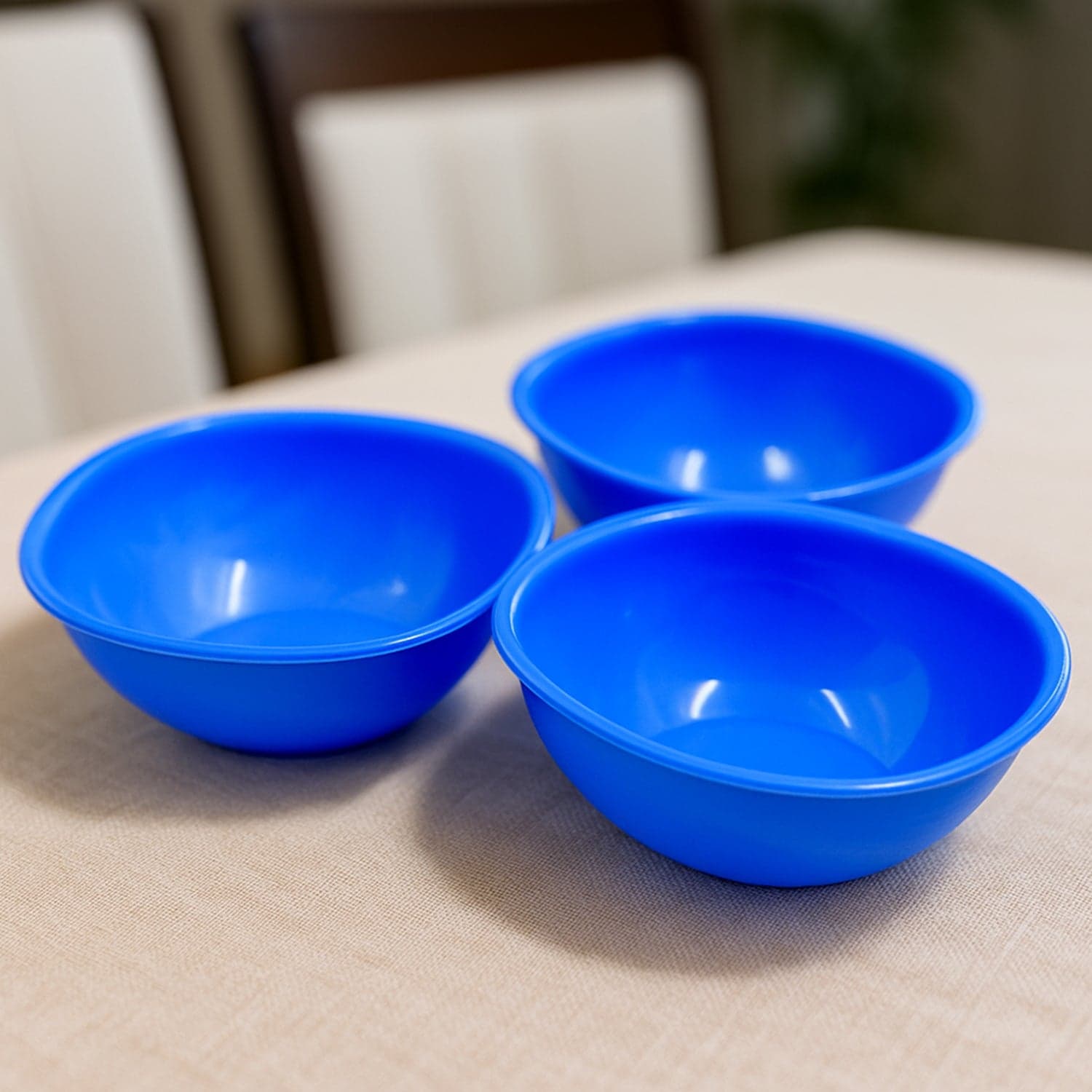 Bpa Free Plastic Bowl Set For Cereal, Salad, Rice, Soup, Pasta, Snack Bowl, Microwave Safe, Dishwasher Safe (3 Pcs Set) thumbnail 1