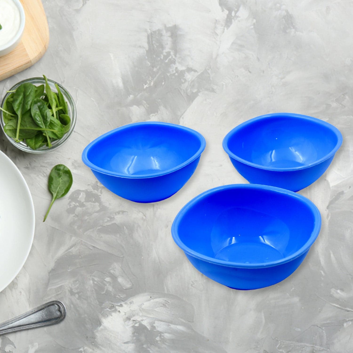Bpa Free Plastic Bowl Set For Cereal, Salad, Rice, Soup, Pasta, Snack Bowl, Microwave Safe, Dishwasher Safe (3 Pcs Set) thumbnail 4