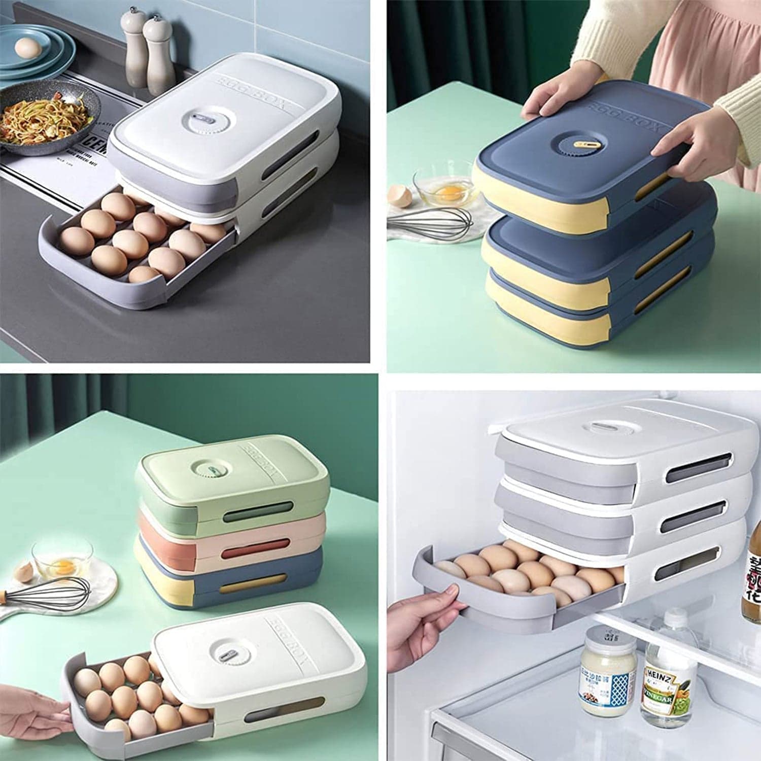 Egg Storage Box Plastic Egg Drawer (1 Pc) thumbnail 4