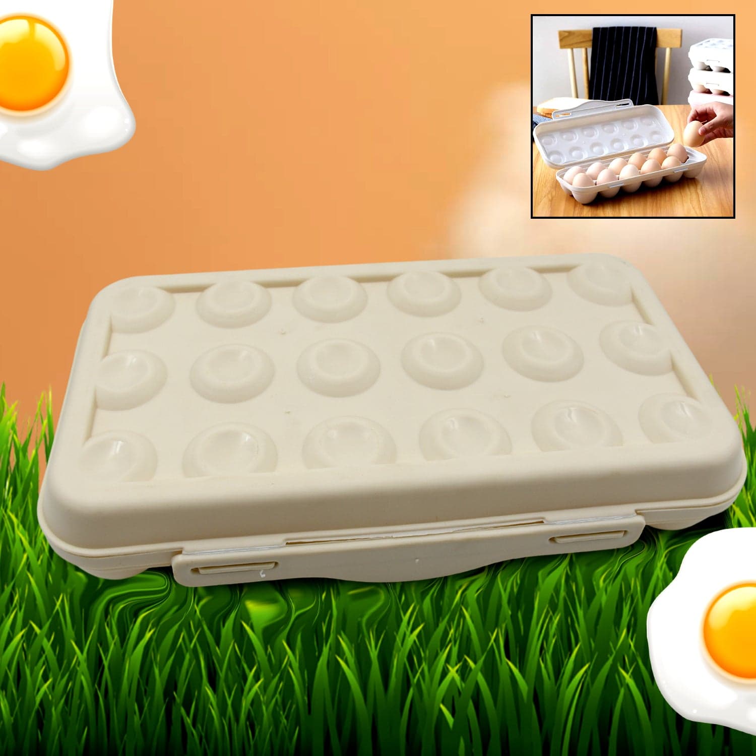 18 Grid Egg Holder Storage thumbnail 1