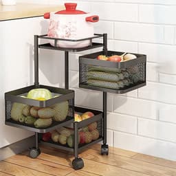 Metal High Quality Kitchen Trolley Kitchen Organizer Items (3 Layer)