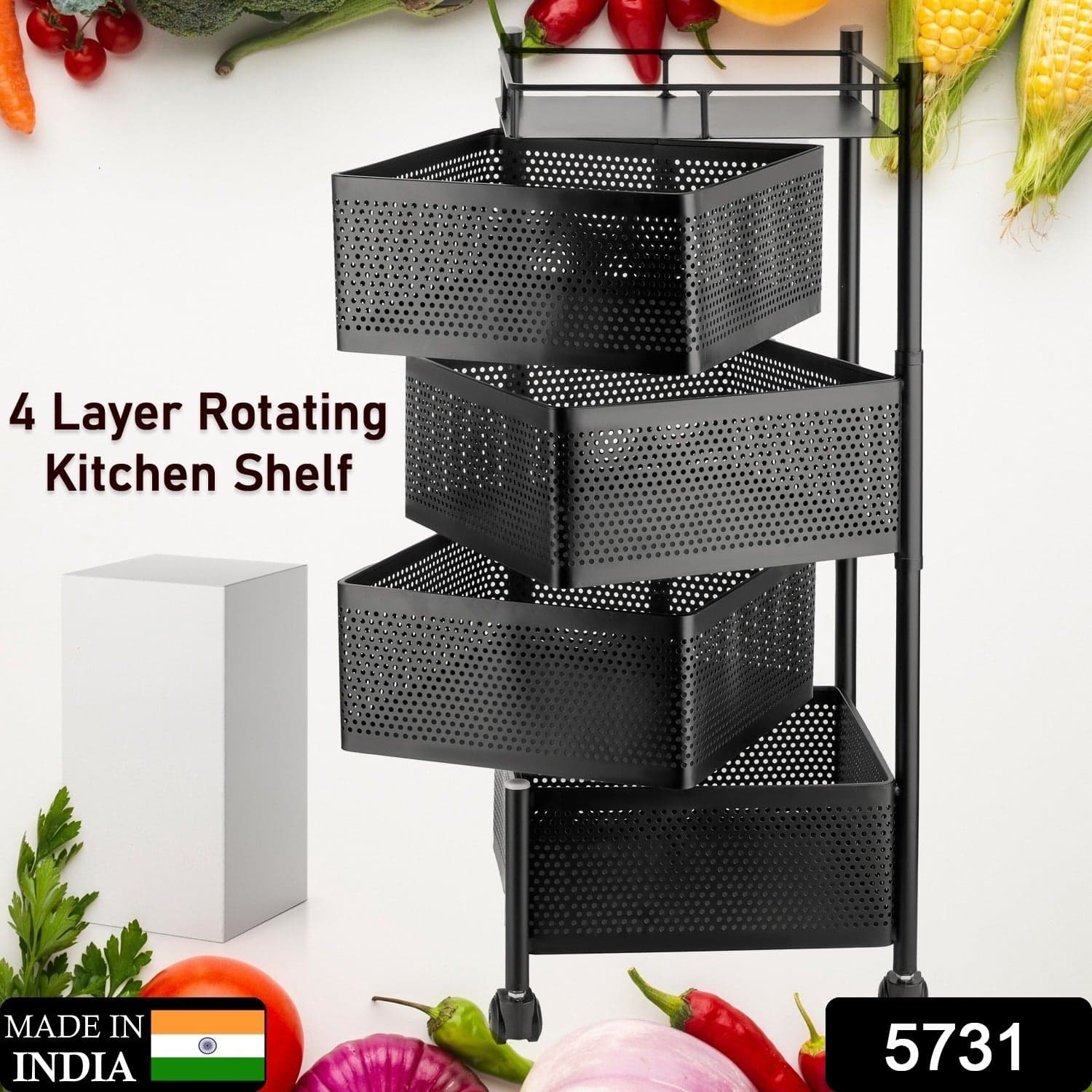 Metal High Quality Kitchen Trolley (4 Layer) thumbnail 2