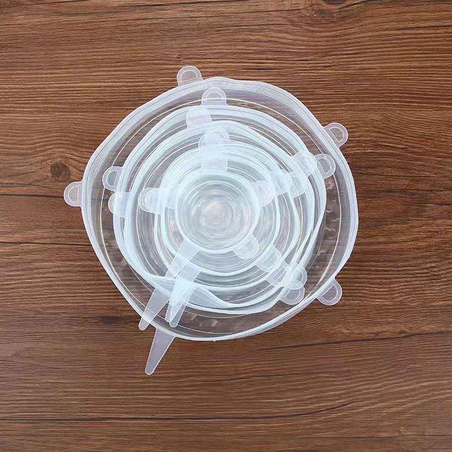 Silicone Stretch Lids, Microwave & Freezer Safe Food Covers (6 Pcs Set /95 Gm ) thumbnail 4