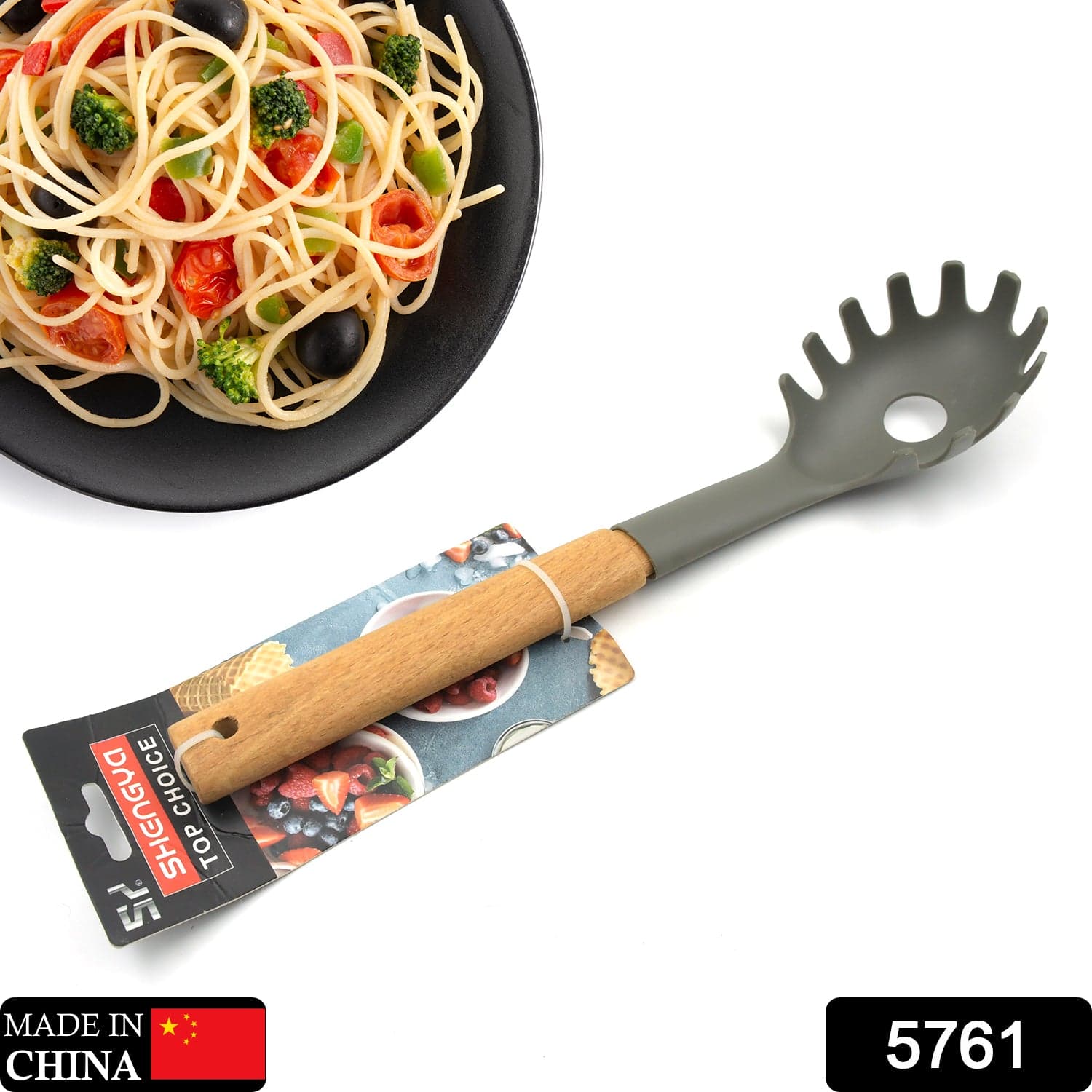 Plastic Kitchen Accessories Whisk , Pasta Spoon & Soup Spoon Heat Resistant Non Stick Spoons Kitchen Cookware Items (1 Pc ) thumbnail 2