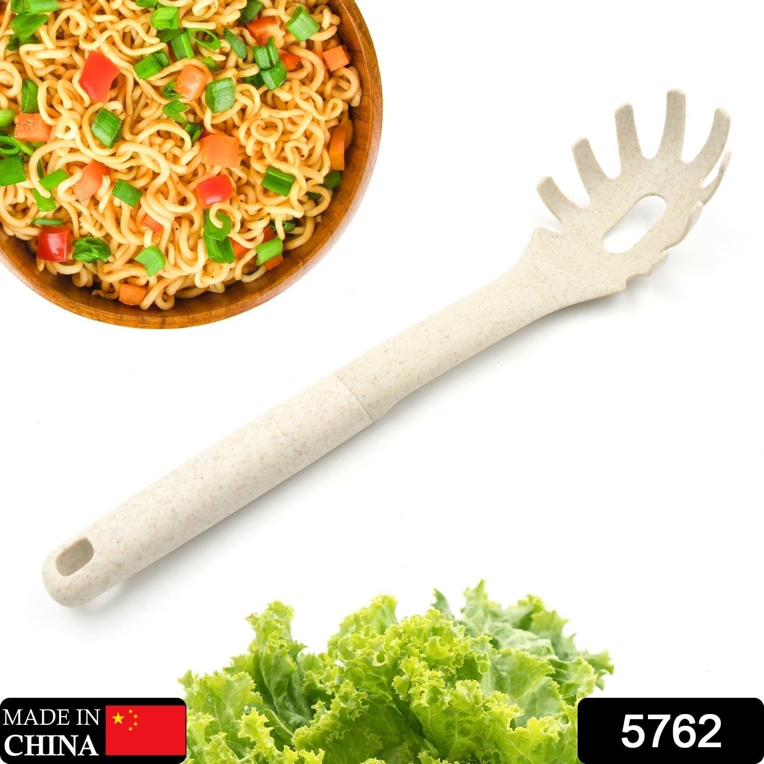 Plastic Kitchen Utensil - Heat-Resistant Non-Stick Whisk, Pasta & Soup Spoon (1 Pc ) thumbnail 2