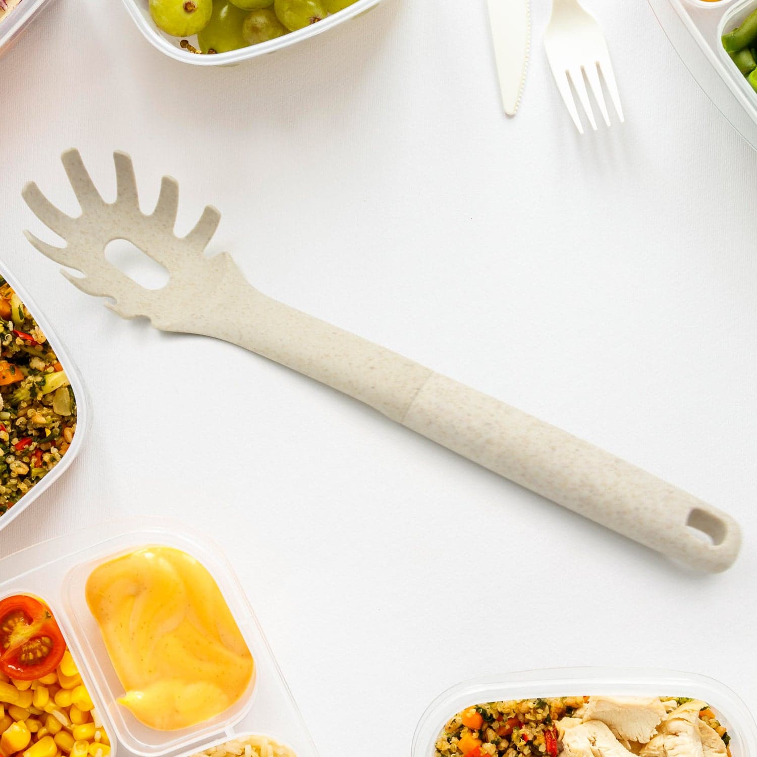 Plastic Kitchen Utensil - Heat-Resistant Non-Stick Whisk, Pasta & Soup Spoon (1 Pc ) thumbnail 6