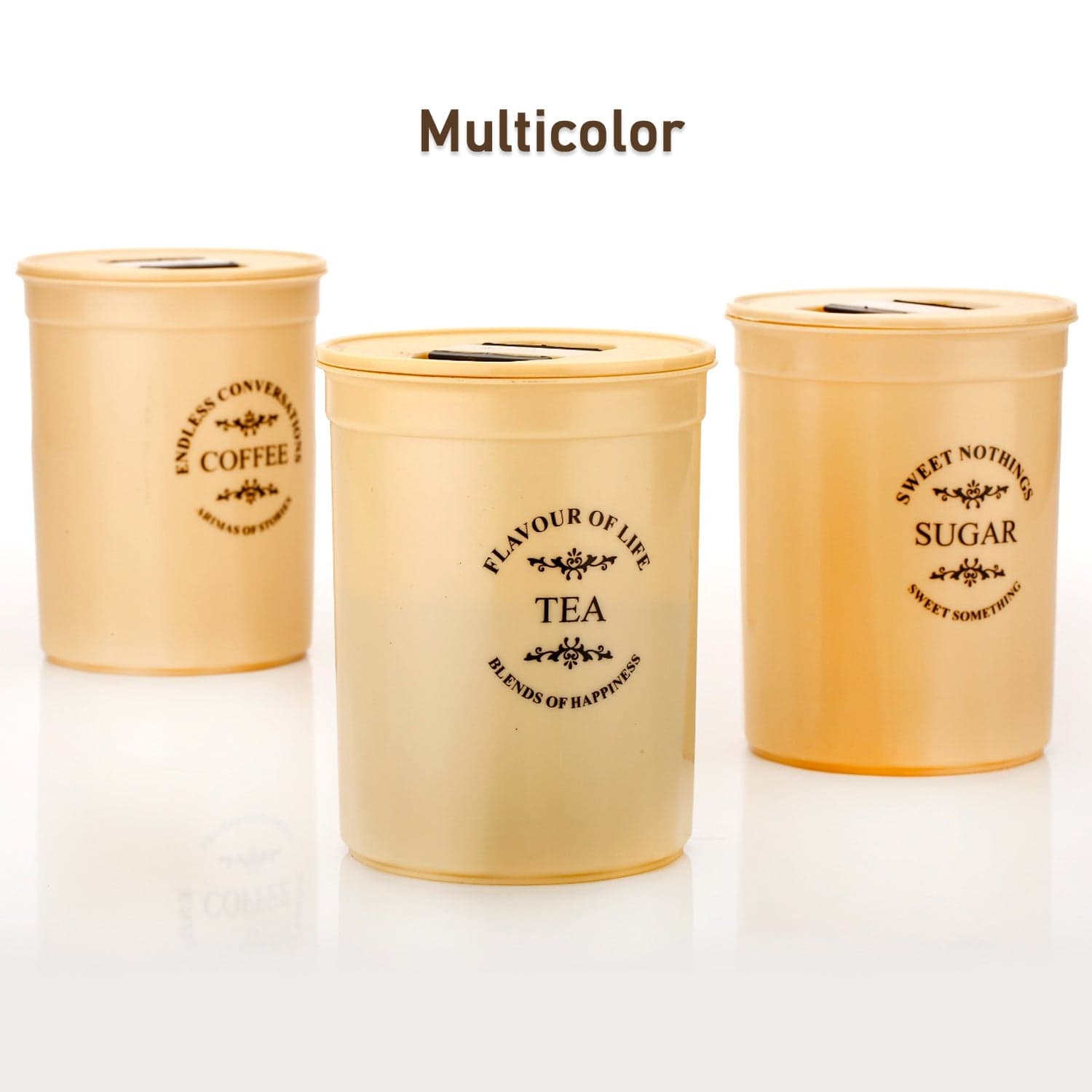 Airtight Containers of For Tea, Coffee, Sugar & More (3 Pcs Set) thumbnail 10