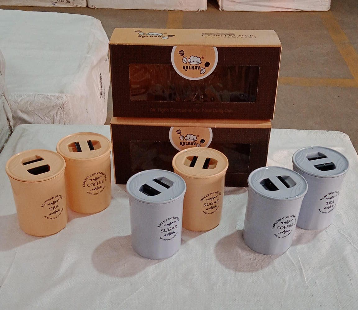 Airtight Containers of For Tea, Coffee, Sugar & More (3 Pcs Set) thumbnail 6