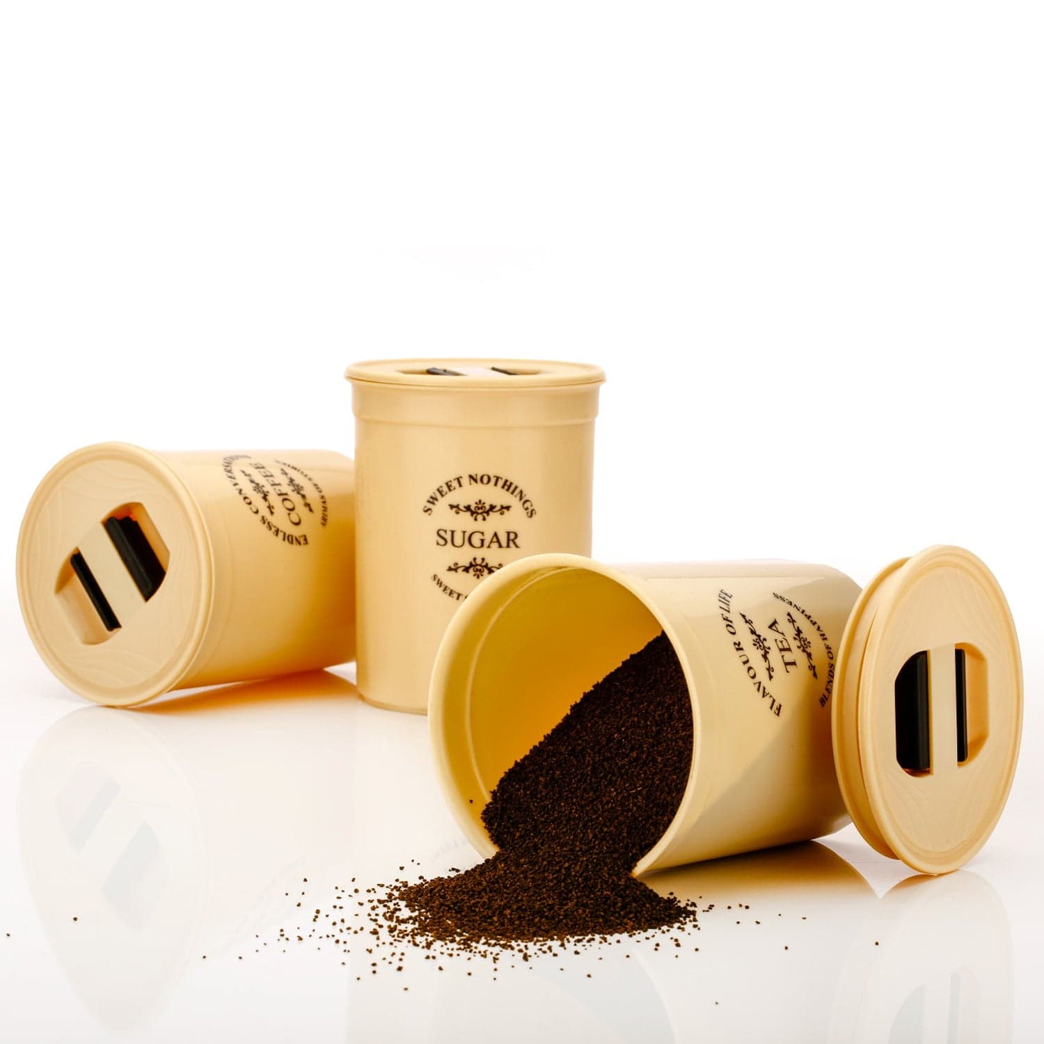 Airtight Containers of For Tea, Coffee, Sugar & More (3 Pcs Set) thumbnail 8