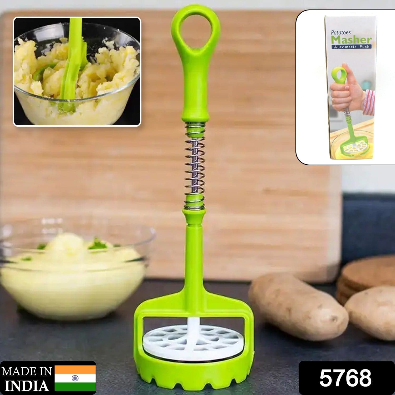 Multi Functional One-Handed Plastic Manual Mashed Potatoes Masher thumbnail 2