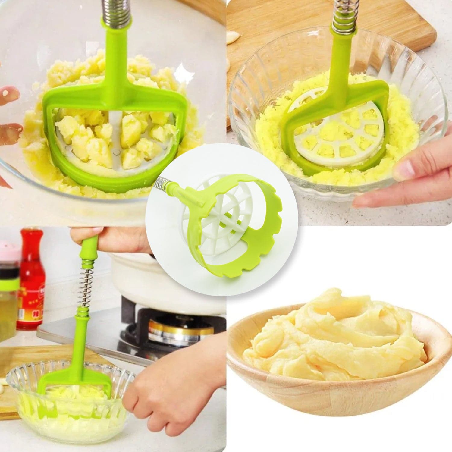 Multi Functional One-Handed Plastic Manual Mashed Potatoes Masher thumbnail 3