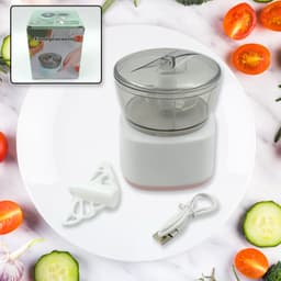 Portable Mini Food Processor Chopper Electric Veggie Chopper 3 Blades With Charching Cable Type C