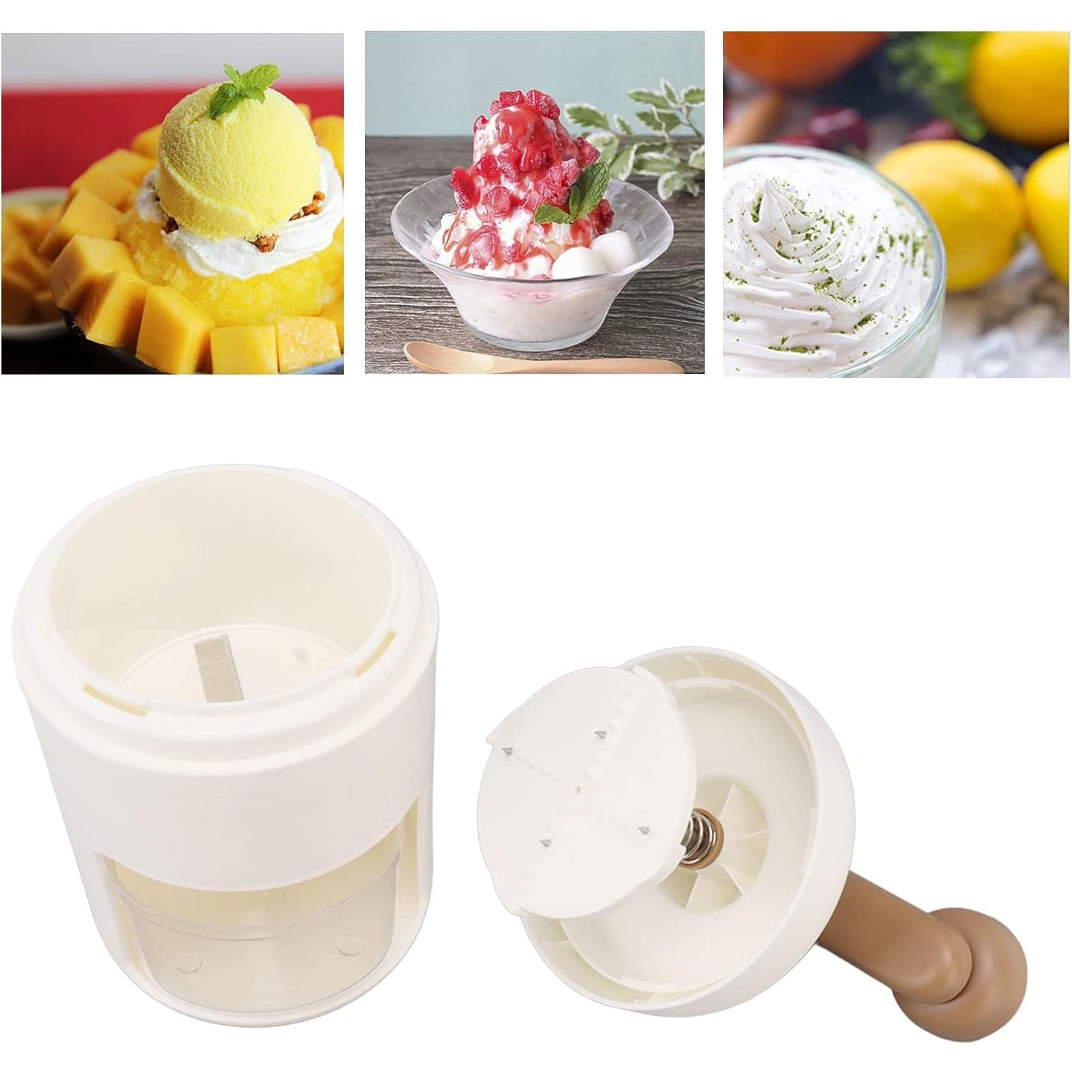 Portable Gola Maker and Ice Crusher | Manual Shaved Ice & Smoothie Machine thumbnail 5
