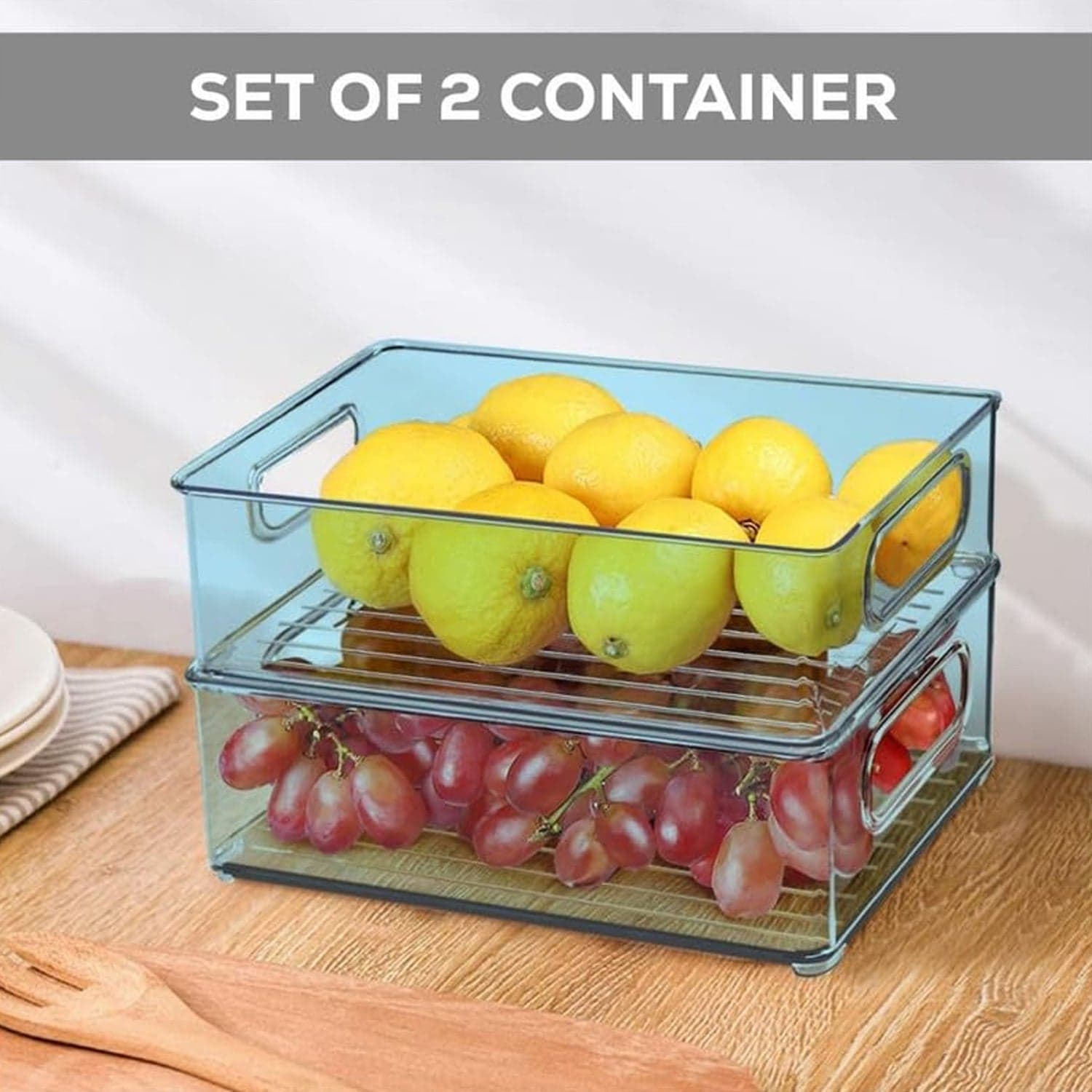 Plastic Refrigerator Organizer Bins thumbnail 3