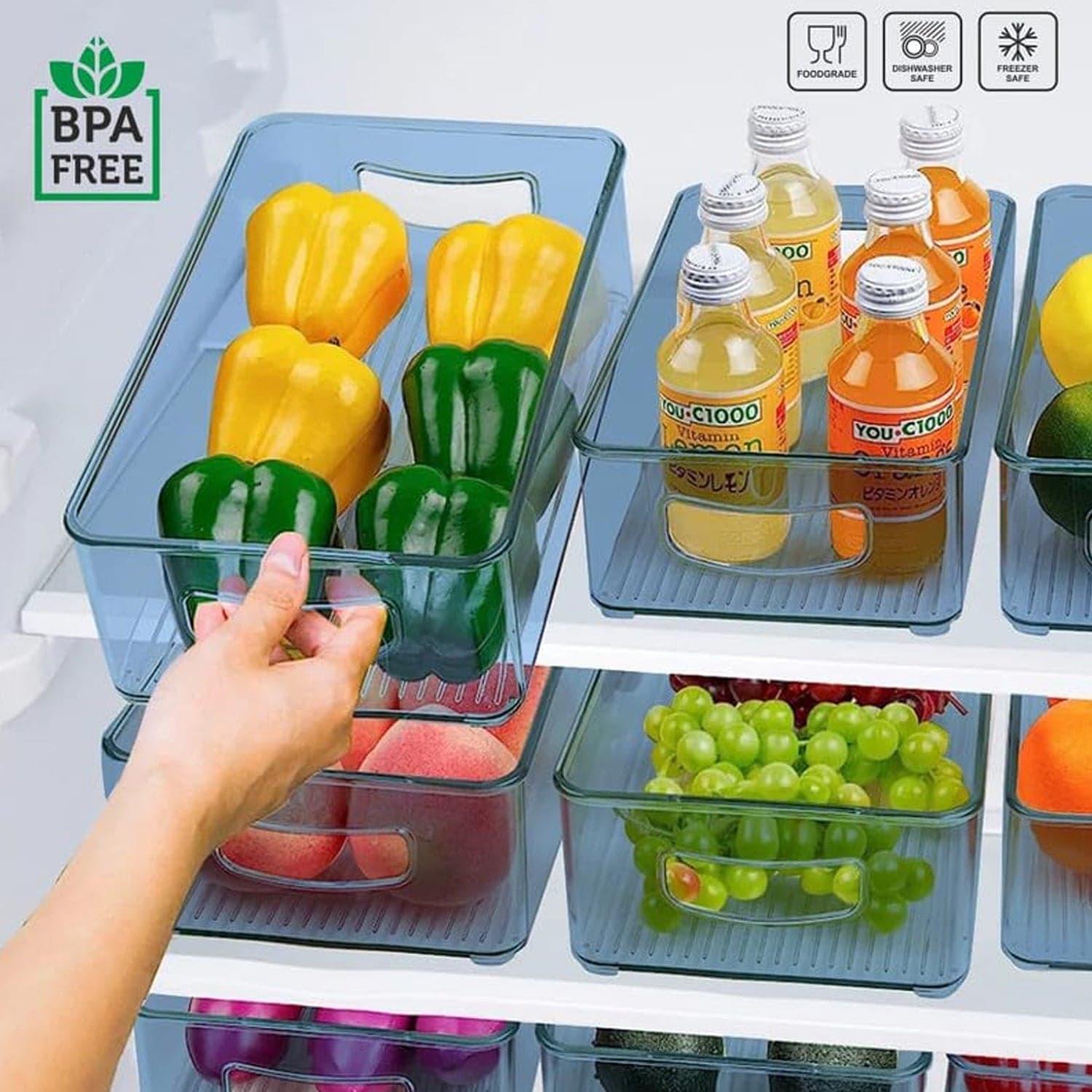 Plastic Refrigerator Organizer Bins thumbnail 5