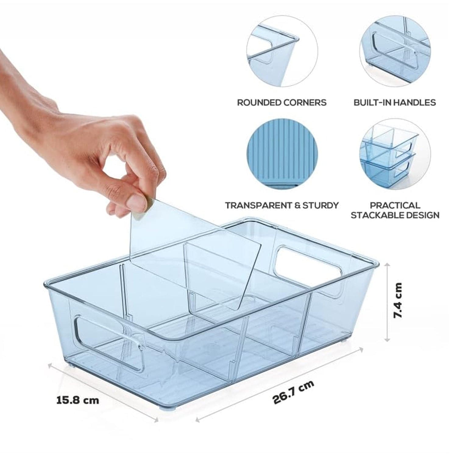 Plastic Refrigerator Organizer Bins thumbnail 7