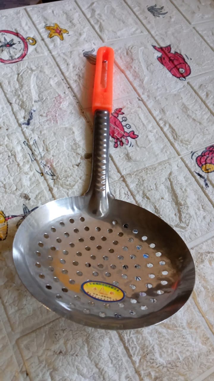 Colander Spoon Non Slip Hand Polished Thickened Hot Pot Spoon For Kitchen For Restaurant thumbnail 7