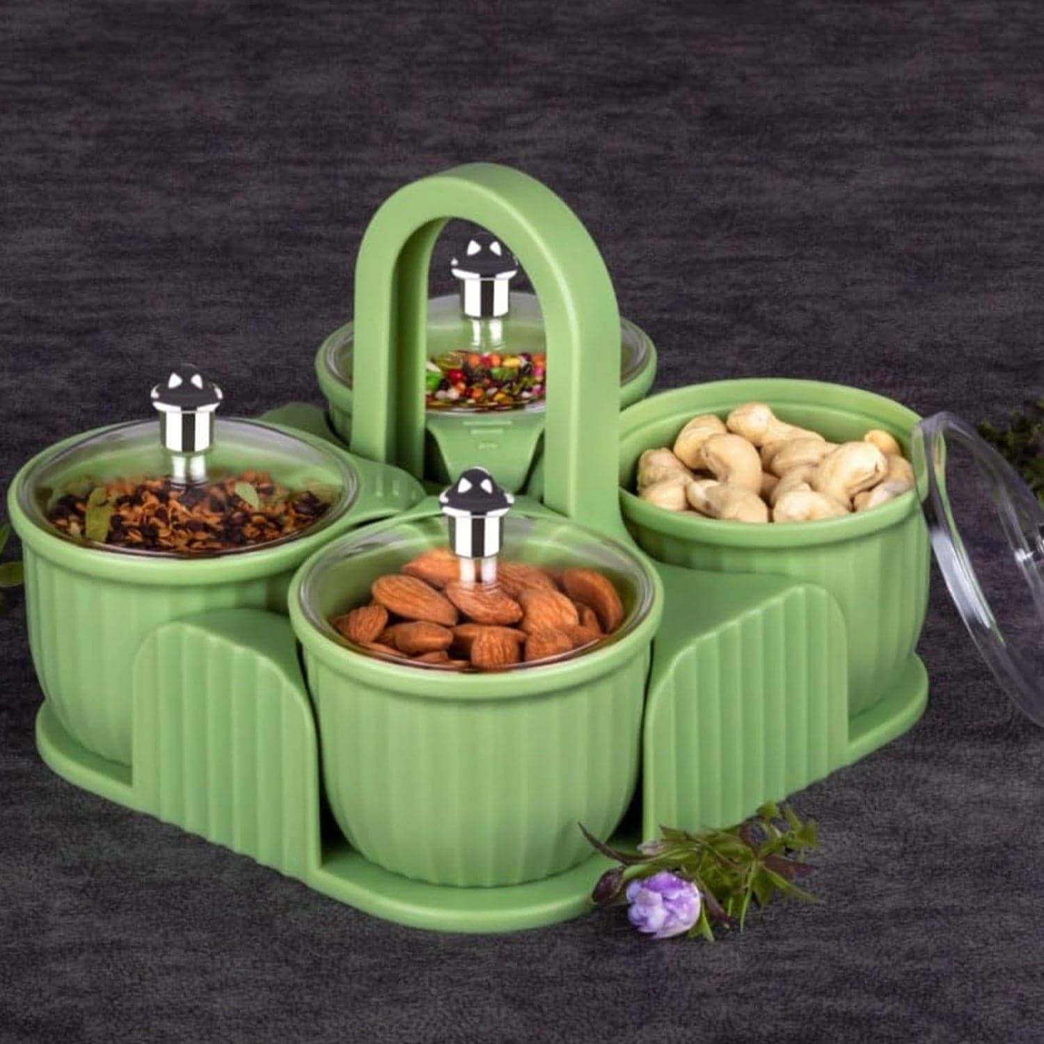 Multipurpose Plastic Storage Container Set: Kitchen Jars, Spices, Cookies thumbnail 1