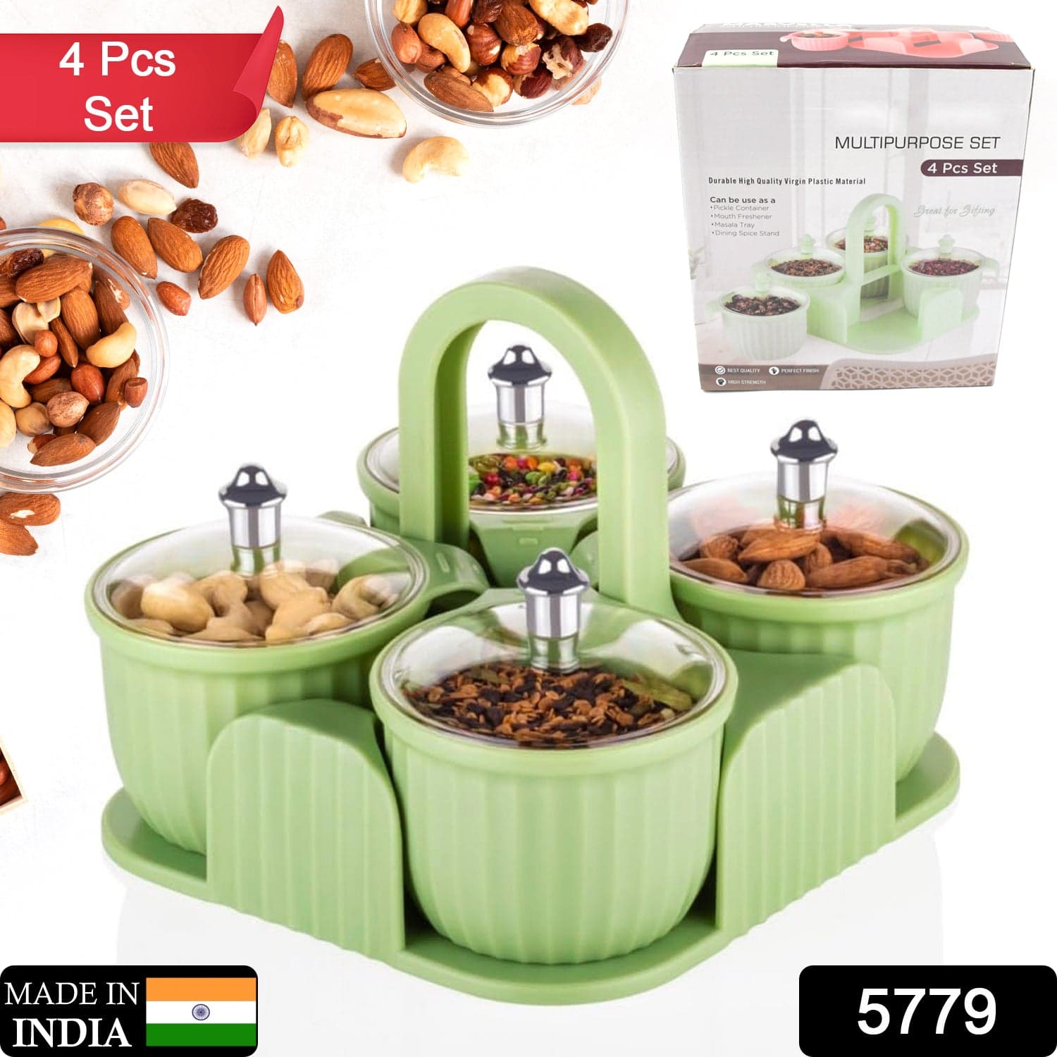 Multipurpose Plastic Storage Container Set: Kitchen Jars, Spices, Cookies thumbnail 2