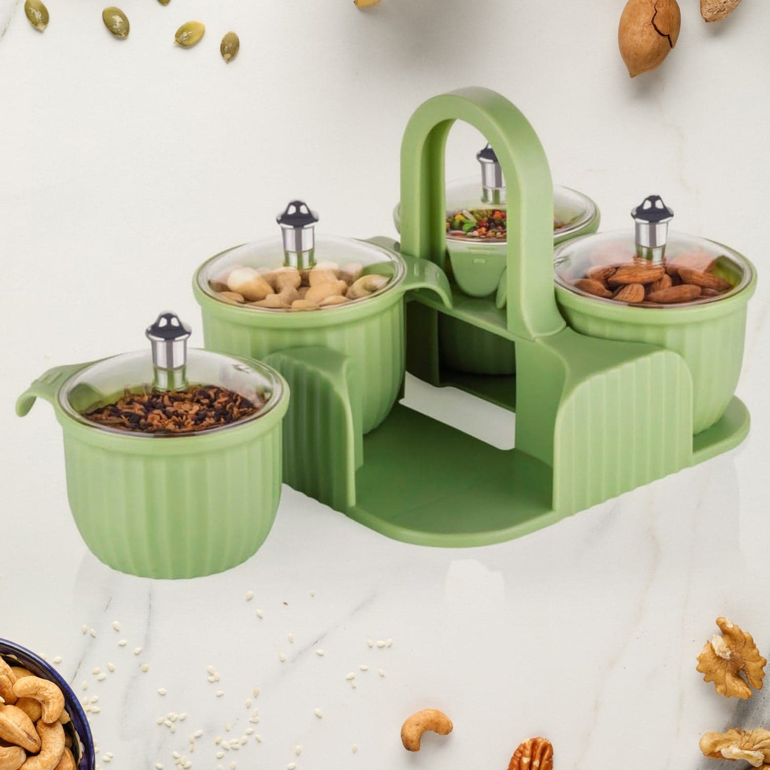 Multipurpose Plastic Storage Container Set: Kitchen Jars, Spices, Cookies thumbnail 3