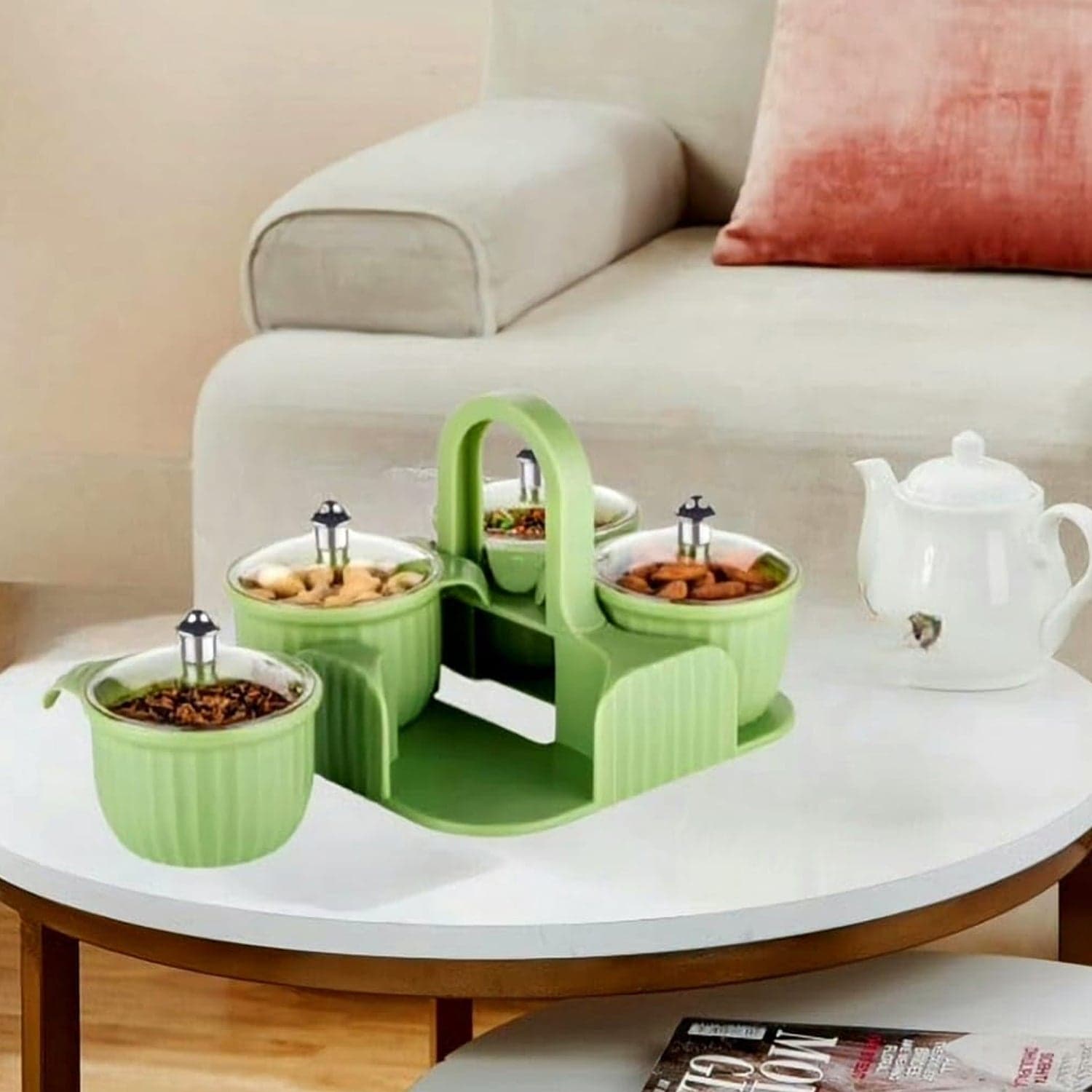 Multipurpose Plastic Storage Container Set: Kitchen Jars, Spices, Cookies thumbnail 5