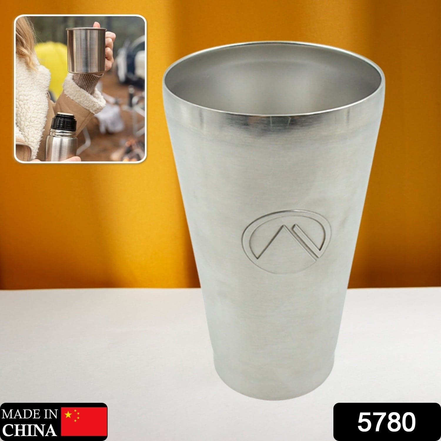 Stainless Steel Vacuum Insulated Travel Mug of Unbreakable Reusable Drinking Glass for Home & Office (1 Pc) thumbnail 3
