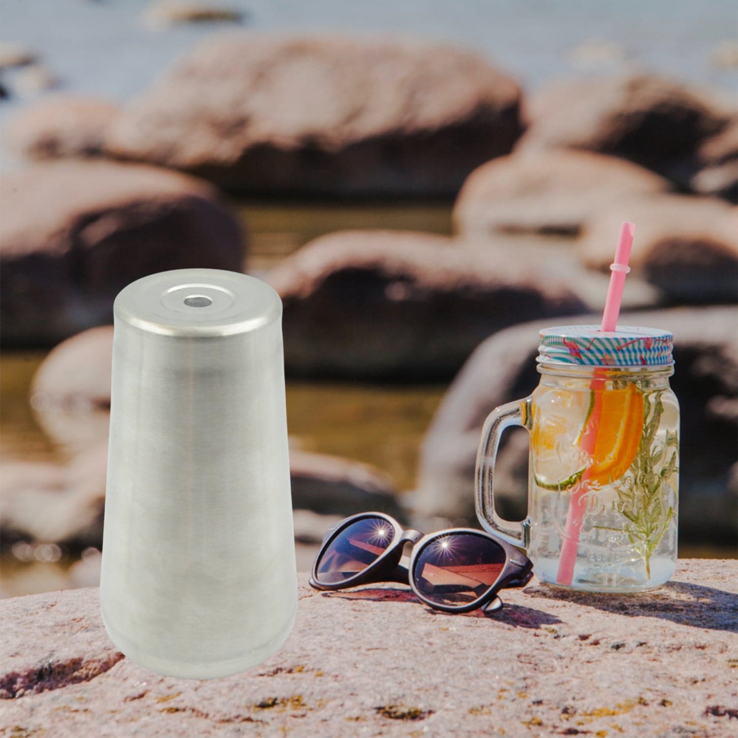Stainless Steel Vacuum Insulated Travel Mug of Unbreakable Reusable Drinking Glass for Home & Office (1 Pc) thumbnail 4