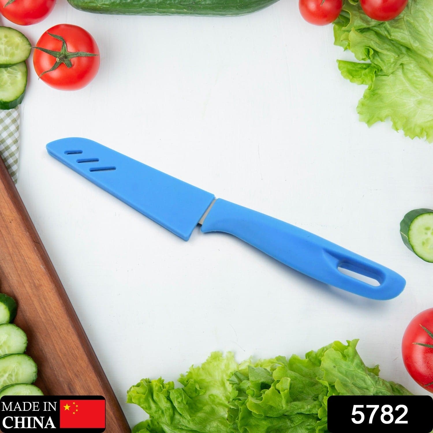Stainless Steel Knife For Kitchen Use, Knife Set, Knife & Non-Slip Handle With Blade Cover Knife, Fruit, Vegetable,Knife Set (1 Pc) ID-5782 thumbnail 2