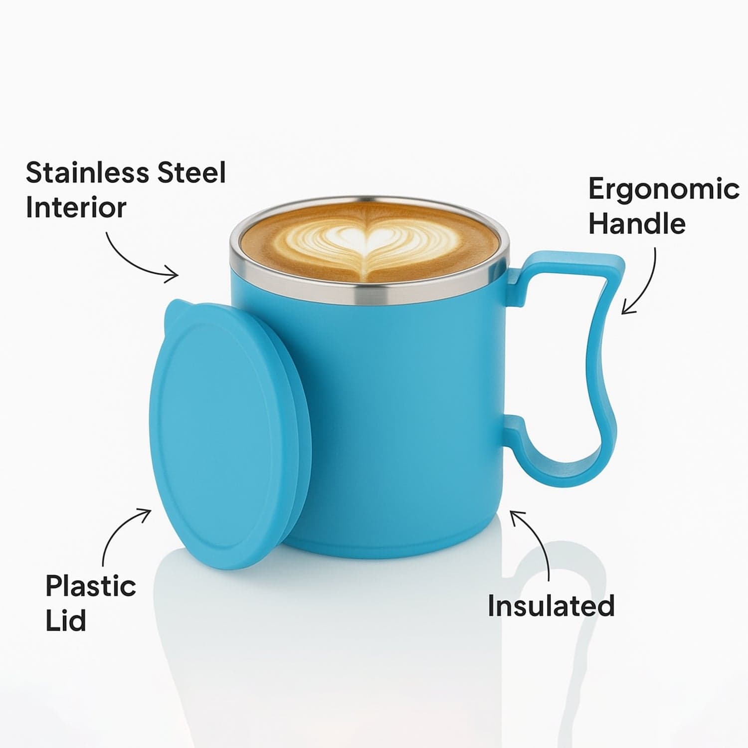 300ml Stainless Steel Mug: Insulated, Leakproof Lid, Hot/Cold Drinks (Mix Color) thumbnail 6
