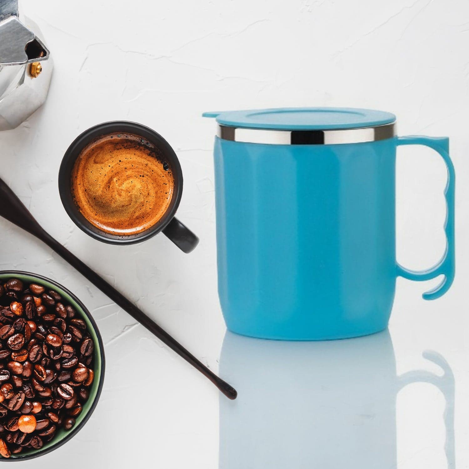 250ML Stainless Steel Mug: Insulated, Leakproof Lid, Hot/Cold Drinks (Mix Color) thumbnail 1
