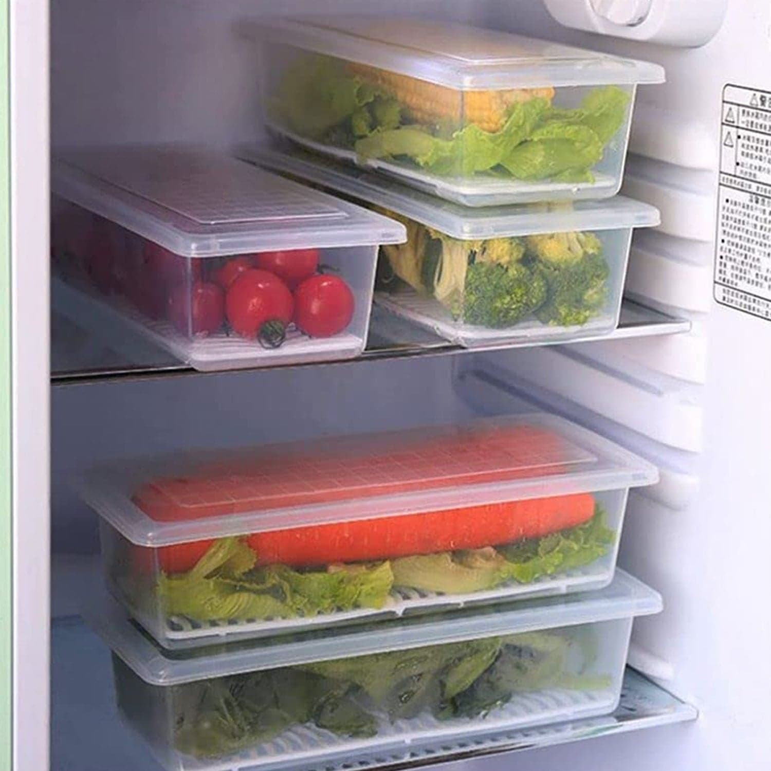 Vegetables & Fruits Freezer Storage Container (PACK OF 6PC 1500ML) thumbnail 9
