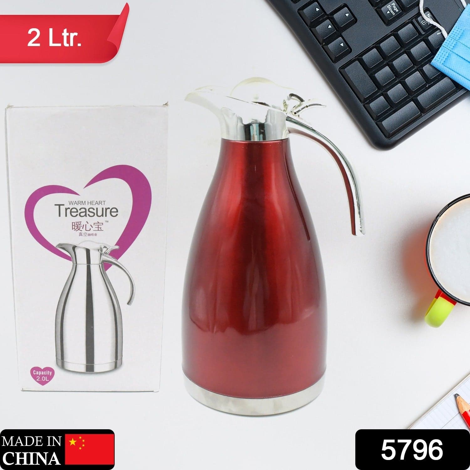 Vacuum Insulated Kettle Jug (Stainless Steel): 2LSizes thumbnail 2