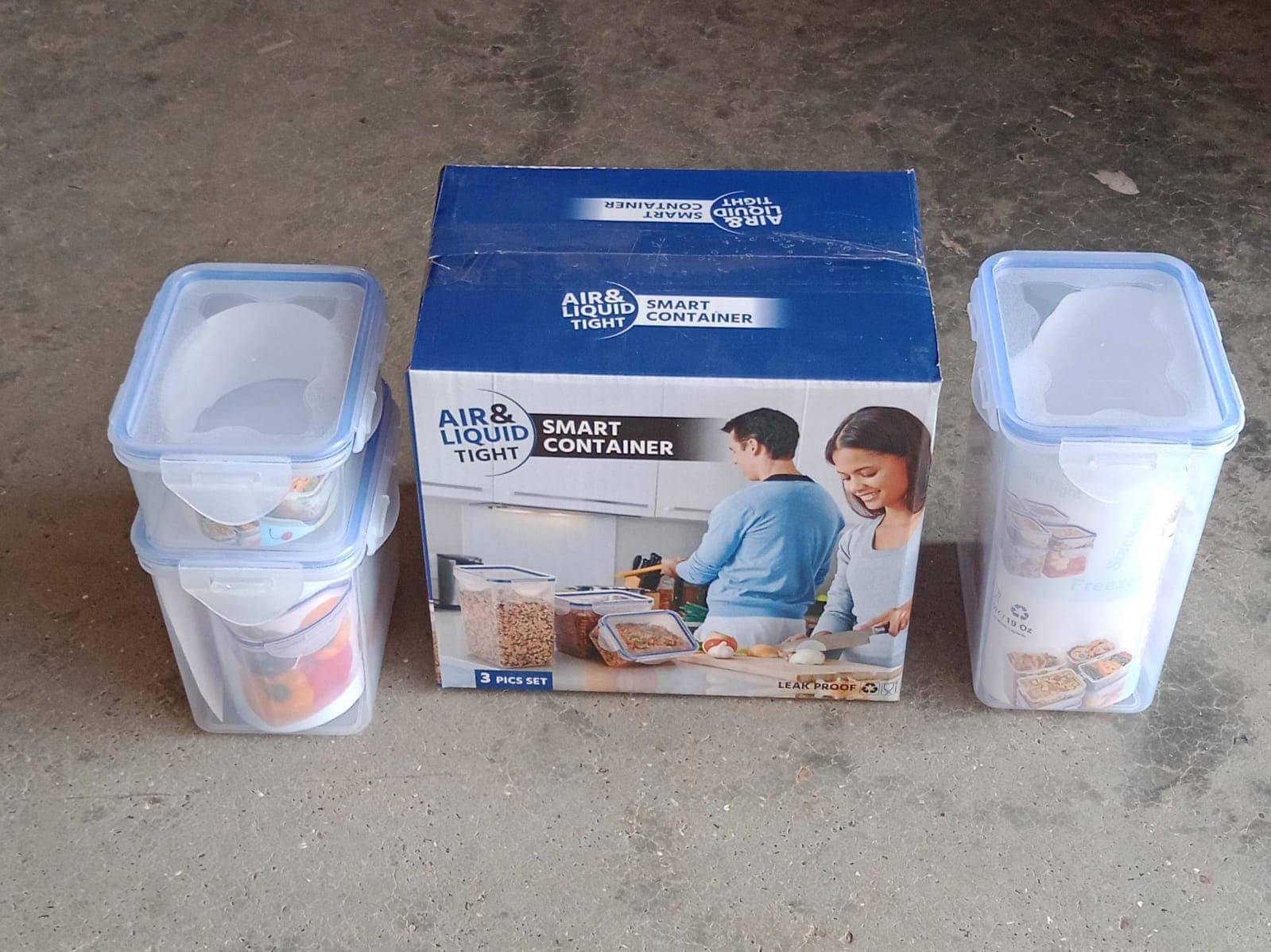 Classics Rectangular Plastic Airtight Food Storage Containers With Leak Proof Locking Lid Storage Container Set Of 3 Pc( Approx Capacity 500Ml thumbnail 8