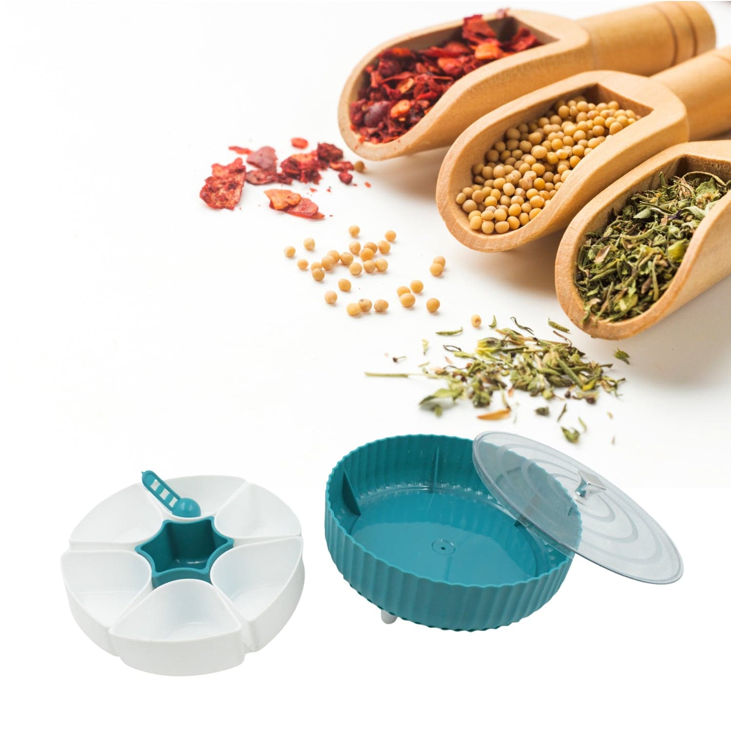 Dry Fruit & Snack Organizer: 360° Revolving Box (7 Compartments, Airtight) thumbnail 5