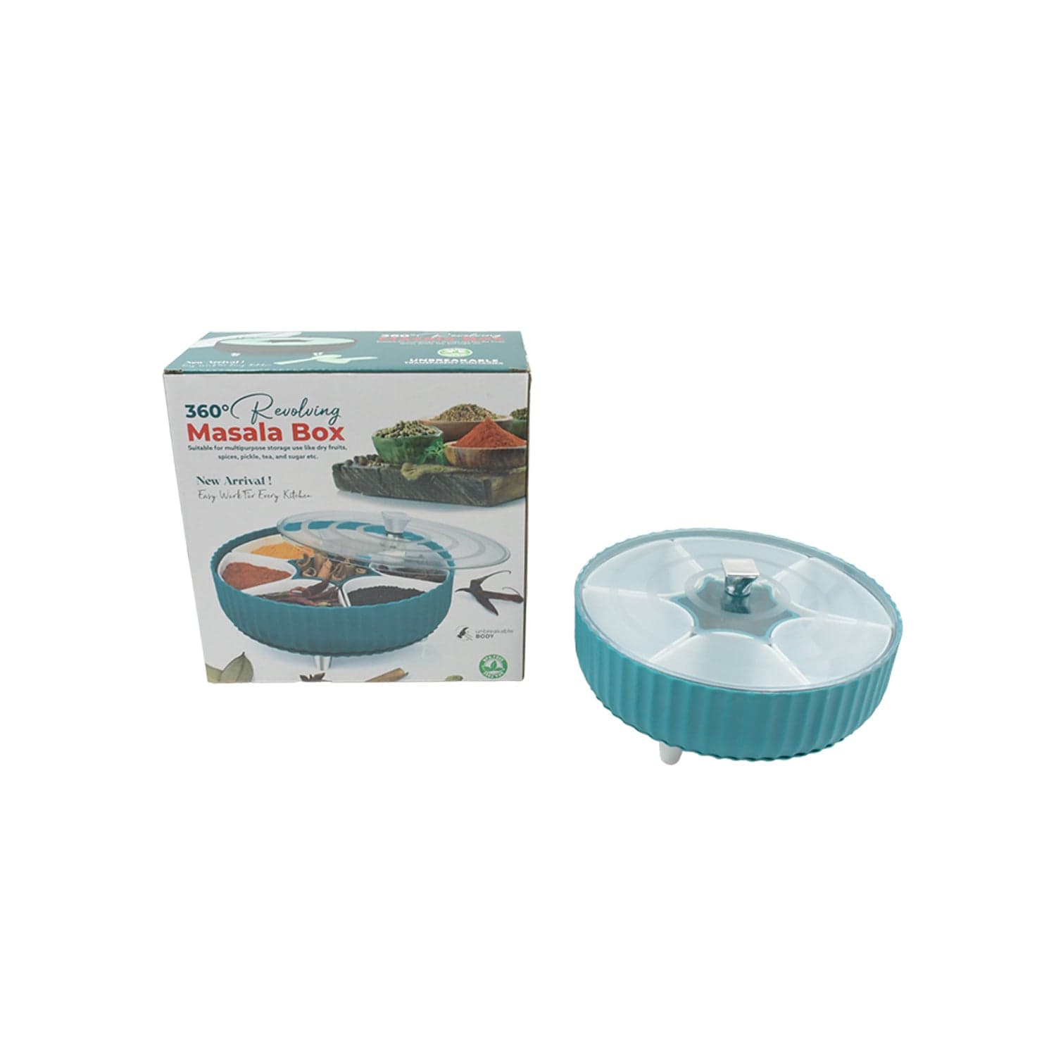 Dry Fruit & Snack Organizer: 360° Revolving Box (7 Compartments, Airtight) thumbnail 6