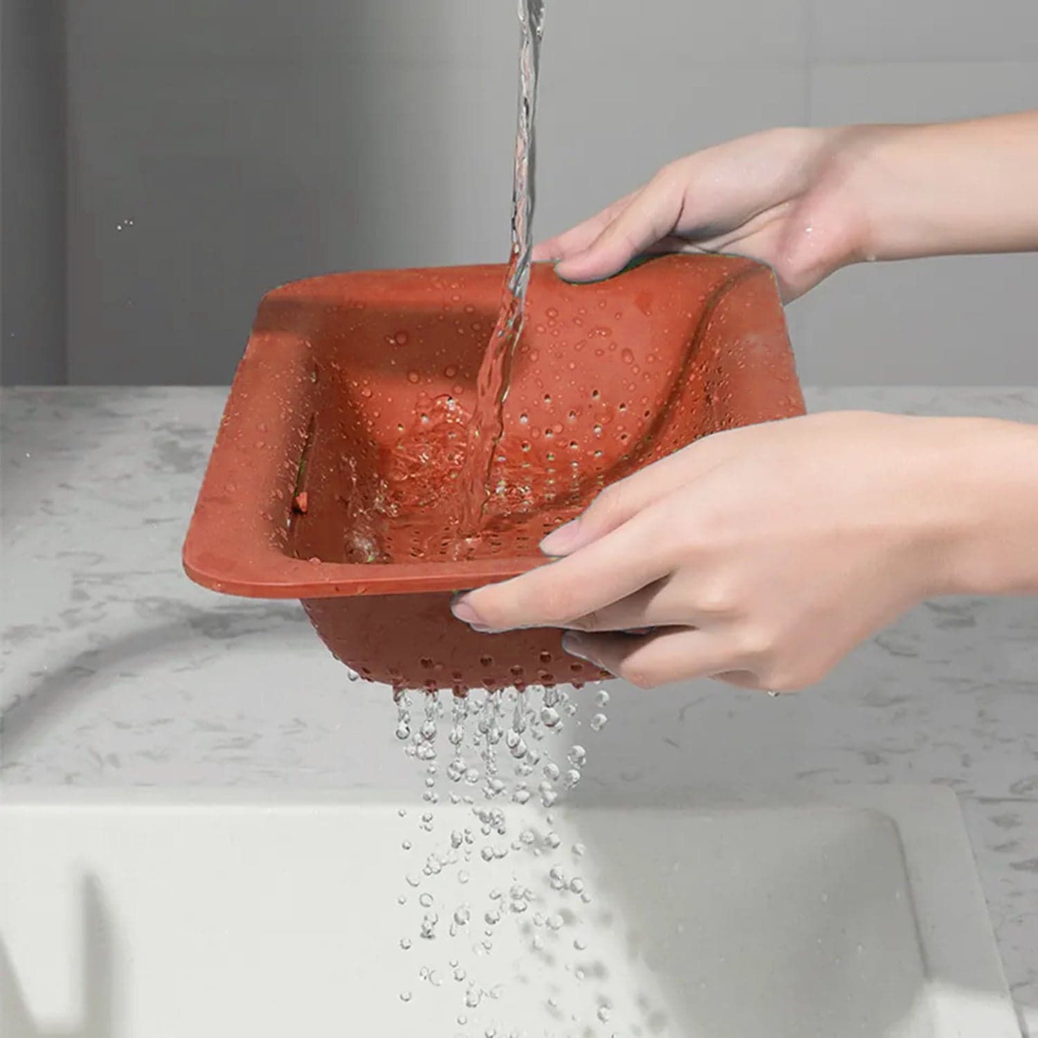 All-in-One Sink Organizer: Drying Rack, Drain Basket & Storage (1 Pc) thumbnail 2