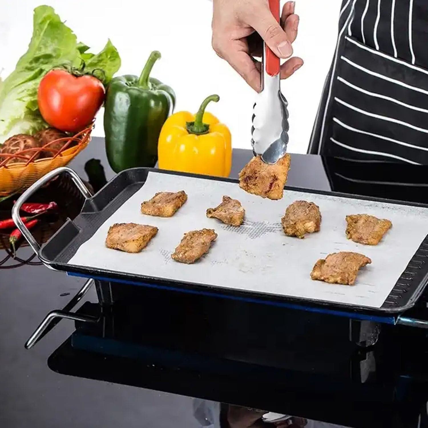 Non-Stick Parchment Paper: Easy Cleanup For Baking, Grilling & More (Microwave & Oven Safe / 5 Mtr) thumbnail 3