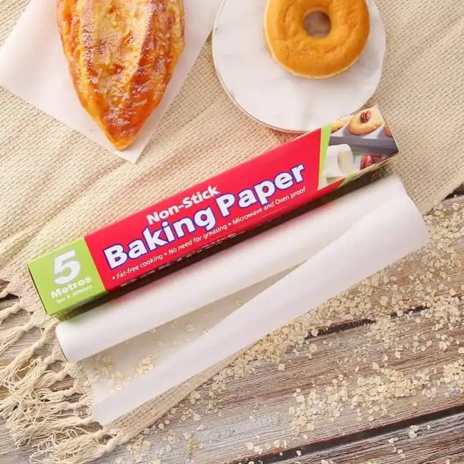 Non-Stick Parchment Paper: Easy Cleanup For Baking, Grilling & More (Microwave & Oven Safe / 5 Mtr) thumbnail 4