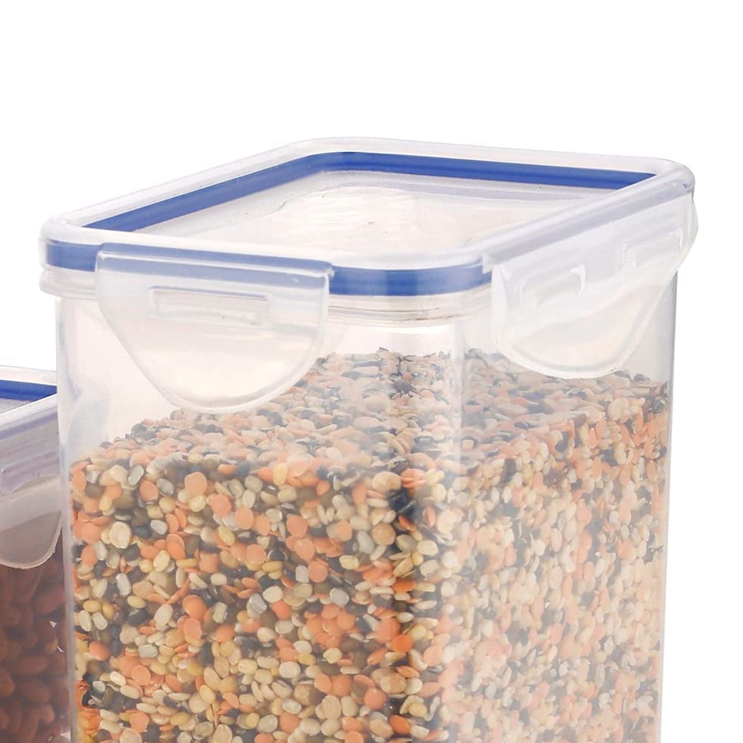 Rectangle Food Storage Containers: Airtight, Leak-Proof Lids (3-Pack, Clear ABS) thumbnail 5