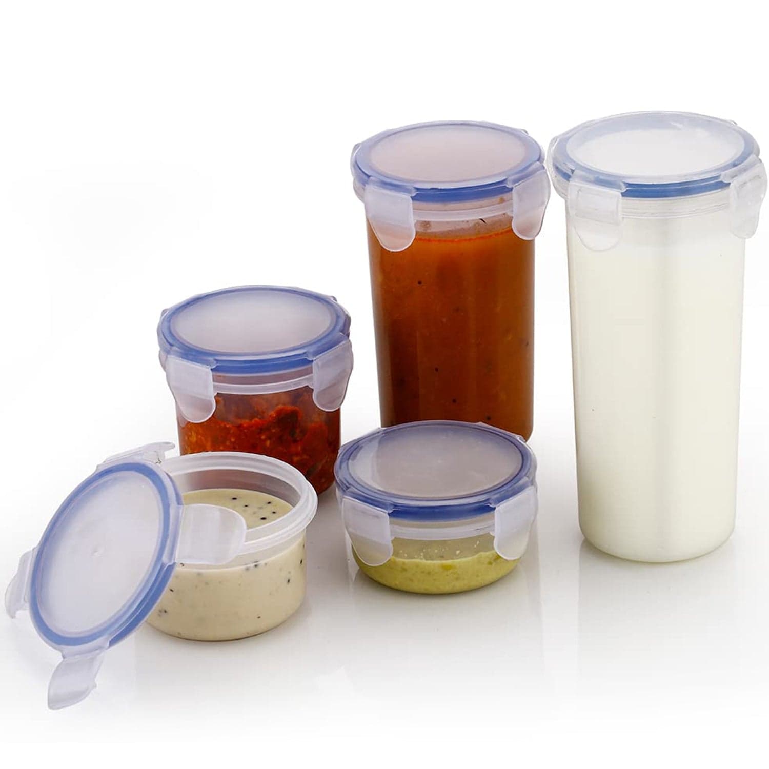 Plastic Liquid Round Airtight Food Storage Container with Leak Proof Locking Lid thumbnail 1