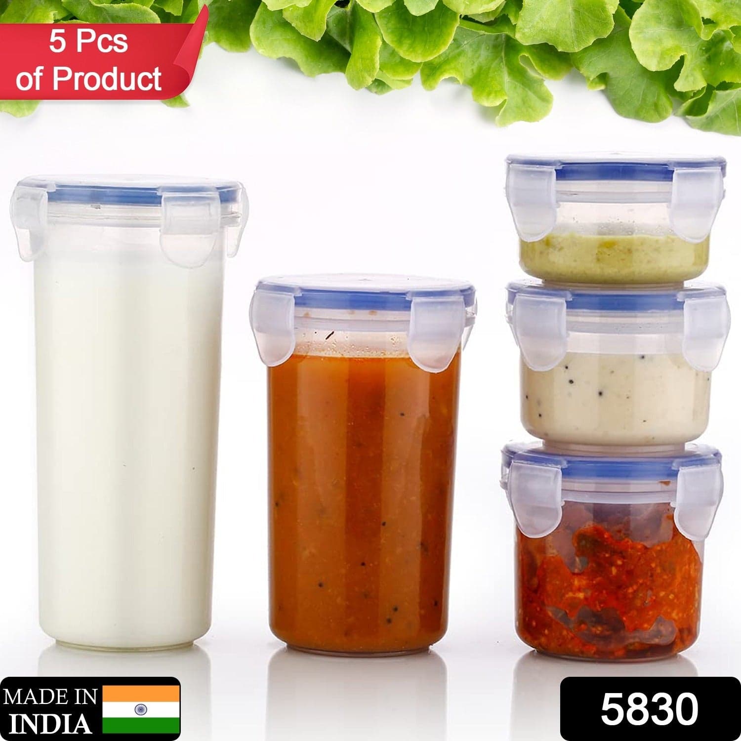 Plastic Liquid Round Airtight Food Storage Container with Leak Proof Locking Lid thumbnail 3