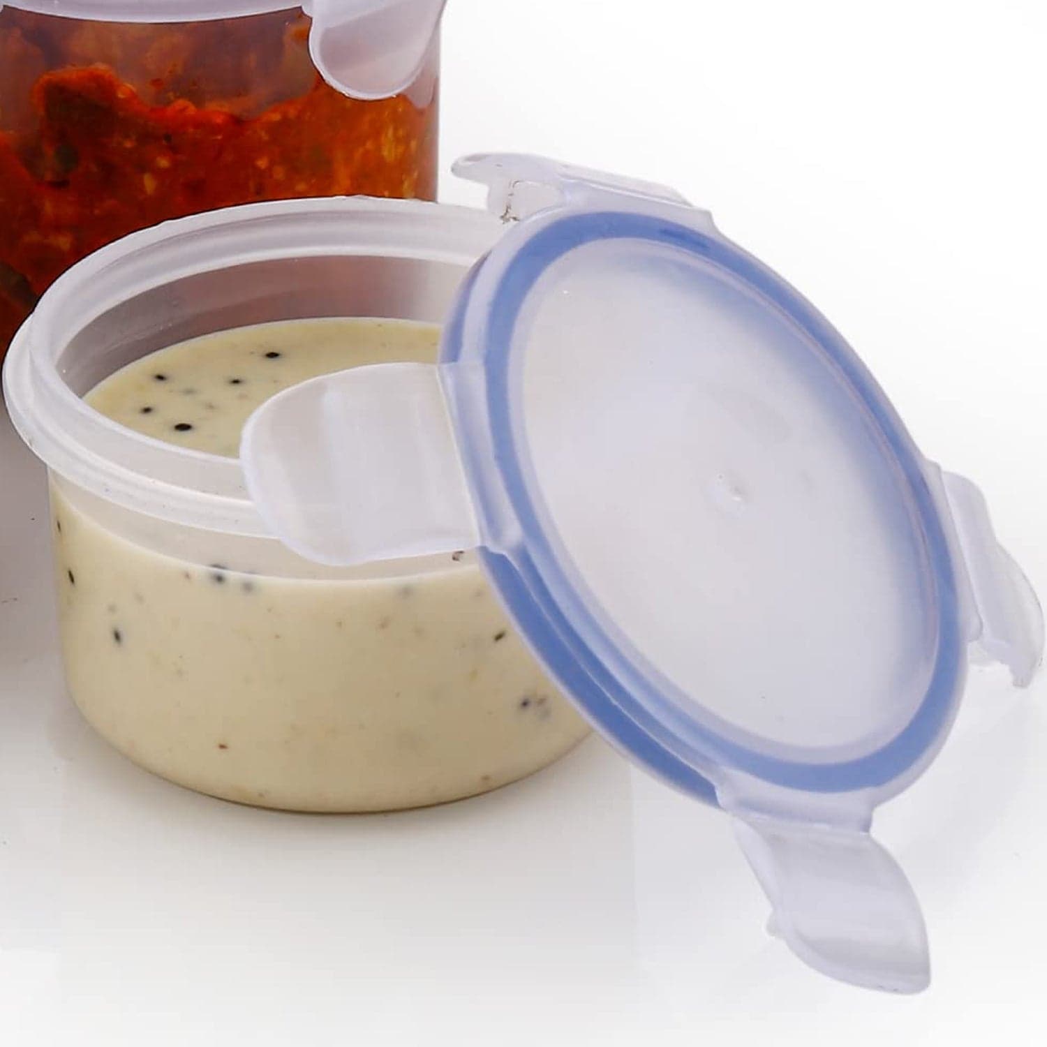 Plastic Liquid Round Airtight Food Storage Container with Leak Proof Locking Lid thumbnail 4