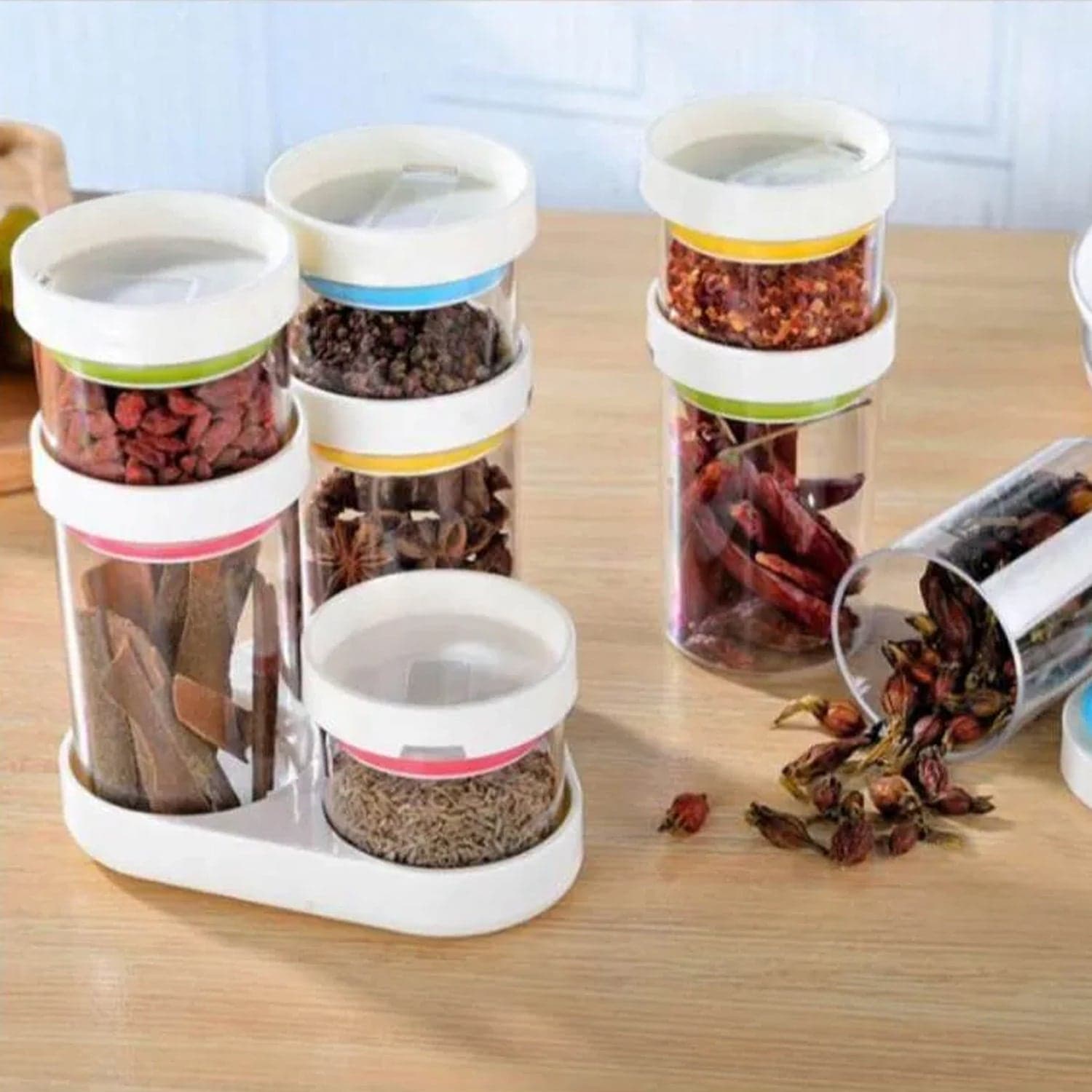 Multipurpose Plastic Transparent Storage Containers Masala Box Dabba Spice thumbnail 1