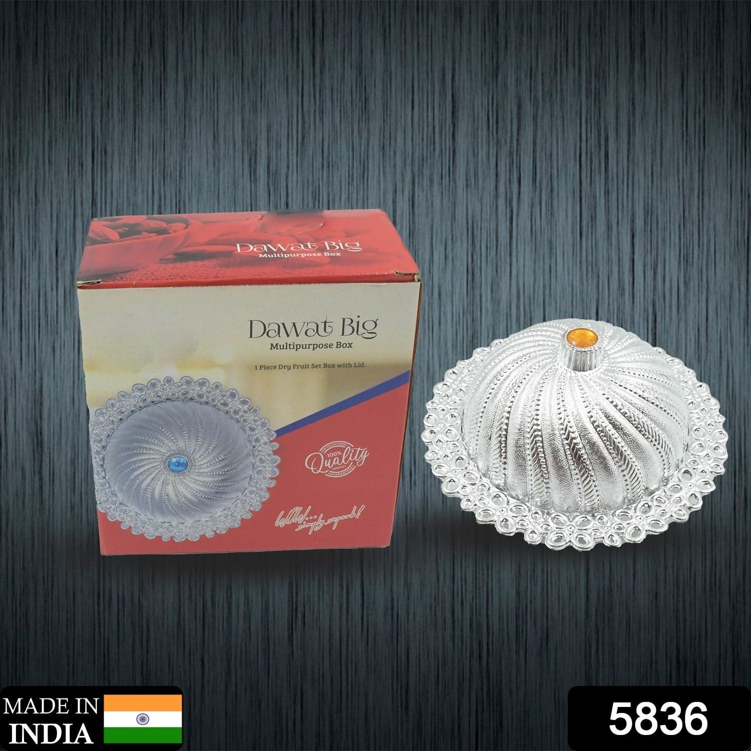 Multipurpose Dry Fruit Box with Lid of Mukhvas Storage & Serving Box of Stylish Kitchen Storage Container (1 Pc) thumbnail 2
