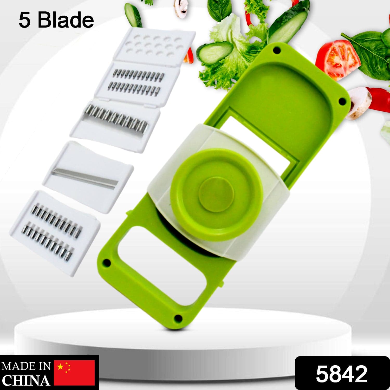 Slicer For Kitchen 5 In 1 Foldable Vegetable Slicer Blade Potato Cutter thumbnail 2